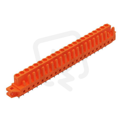 Pružinová svorkovnice THT rovná 5,08 mm oranžová 22pól. WAGO 232-182/031-000