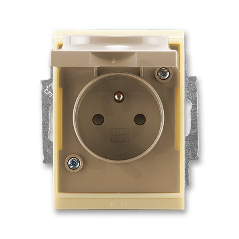 ABB 5518E-A02999 25 Zásuvka 1násobná s ochranným kolíkem,s clonkami,víčkem