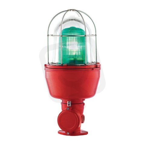 Maják signální blikající EX 080 LA L H 12V, DC, IP66, zelená, červená, halogen
