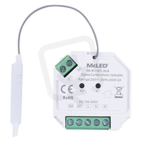 ZigBee přijímač do krabičky pro ovládání žaluzií a rolet 100-240 VAC max. 2A