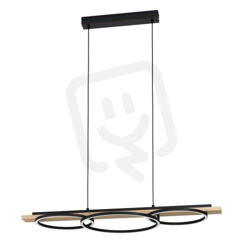 Závěsné svítidlo BOYAL LED černá/dřevo 2X12,5W IP20 EGLO 901714