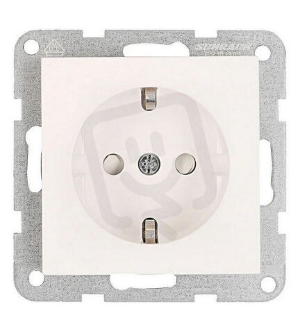 Zásuvka SCHUKO bezpečnostní clonka, bílá SCHRACK EV101303--