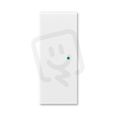 ABB Element Kryt 2násobný levý/pravý bez potisku bílá/ledová šedá