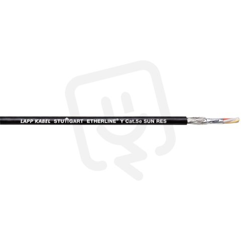 Ethernetový kabel ETHERLINE Y CAT.5e BK 2x2xAWG22/7 LAPP 2170901
