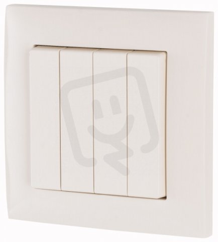 CPAD-00/195 RF Tlačítko 8-bodové 55x55mm kompletní lesklá bílá 3V baterie 173413
