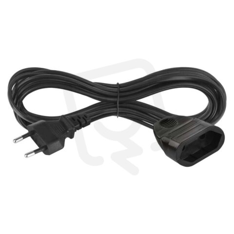 Dvoužilový pohyblivý přívod 5 m, 1 zásuvka, černý, PVC, 0,75 mm2 EMOS PC01305