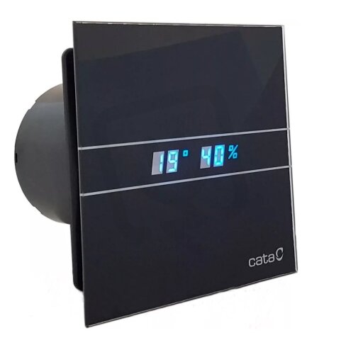 Ventilátor CATA e120 GBTH sklo hygro časovač černý 00901602