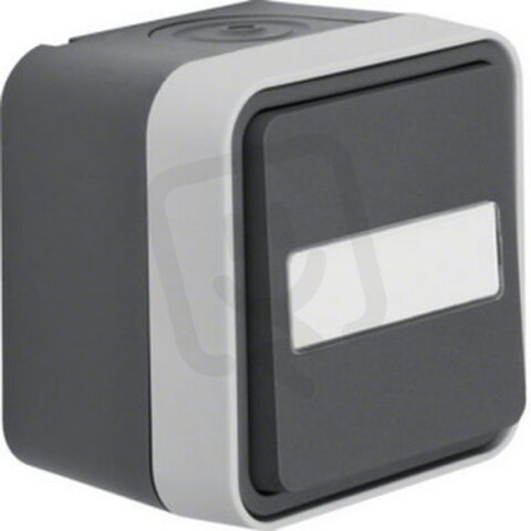 Vypínač řazení 6,s popisem, komplet., IP 55, Berker W.1, sv. šedá, mat WNC006