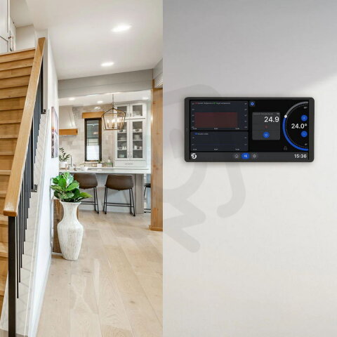 Nástěnný panel SHELLY WALL DISPLAY X2i BLACK 6,9'', G-senzor, WiFi, BT, černá