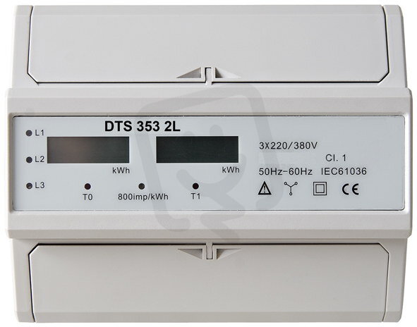 Elektroměr DTS 353 2L, přímé měření do 100A, LCD, YTL  E806