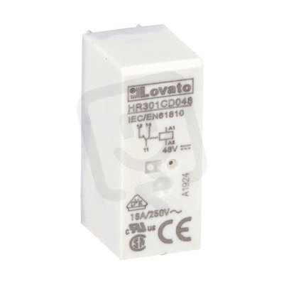 Lovato HR301CD048 Miniaturní relé 1SC 16A 48VDC