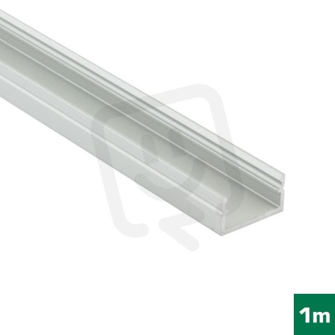 FKU13-1M-EL AL profil FKU13 J/S pro LED, bez plexi, 1m, elox FK TECHNICS 4738730