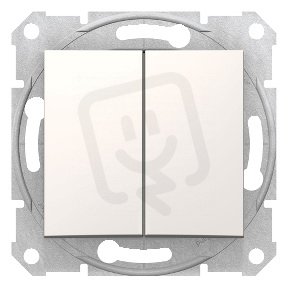 Sedna Ovládač dvojitý tlačítkový, 10A, Cream SCHNEIDER SDN1100123