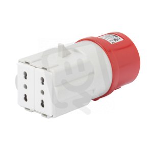 Gewiss GW64216  Zásuvkový adaptér 3P+N+E 16A 400V 2X2P+E D.A.P17/11