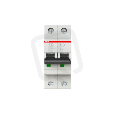 S202-D1,6 2F jistič 1.6 A char. D 6kA ABB 2CDS252001R0971