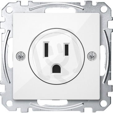 Zásuvka USA standard 15 A, 125 V, 2-pole + E, polar SCHNEIDER MEG2151-0319