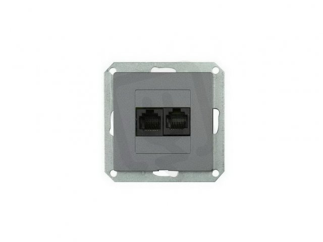 Zásuvka komunikační 2x8 pin KAT. 6 PREMIUM 2 PC/6 M-G GREENLUX GXKP451