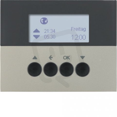 Žaluziový časový spínač, K.5, nerezová ocel mat, lak. BERKER 85741173