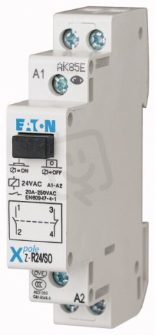 Eaton 265183 Instalační relé 24V AC, 1 zap. 1 vyp. kont. Z-R24/SO