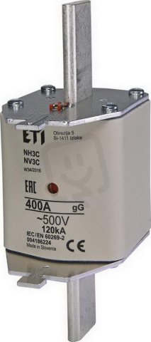Nožová pojistka NV/NH 3C gG KOMBI 400A/500V ETI 004186224