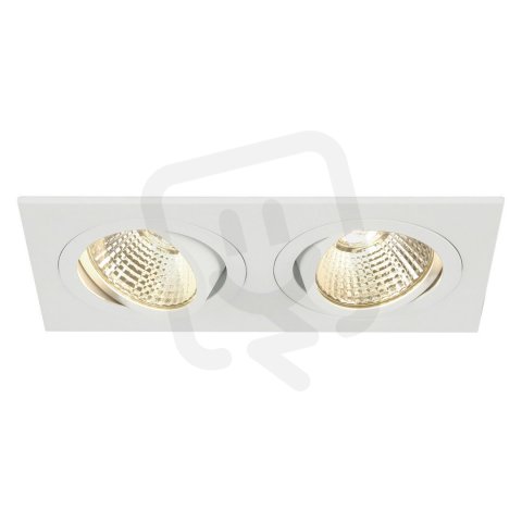 NEW TRIA II LED DL SQUARE SET matt white 2x6W 38° 3000K incl. driver springs
