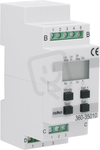 Světelný regulátor 230V / lux / čas / zpoždění NIKO 360-35010
