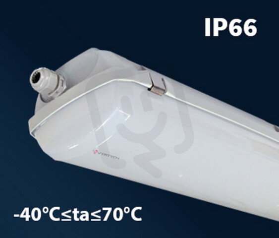 Prachotěsné svítidlo EXTRA-LED-PLUS/FROST-1R-4750-258-4K-DIM DALI, IP66