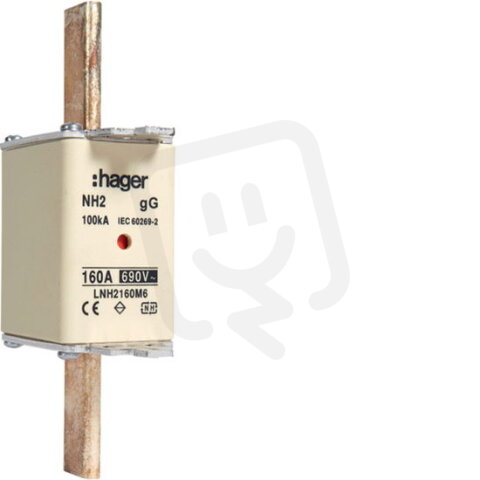 Pojistka nožová NH2C gG 690V 160A dvojitá signalizace HAGER LNH2160M6