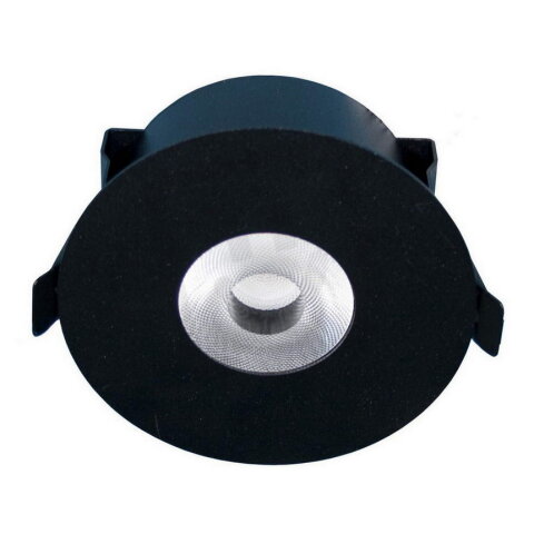 Vestavný downlight MODUS PARD1000, LED 830, širokozářič 55°, černý, IP40