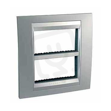 Schneider MGU49.424.038 Krycí rámeček Top 2x4 moduly, Cromo mat/alu