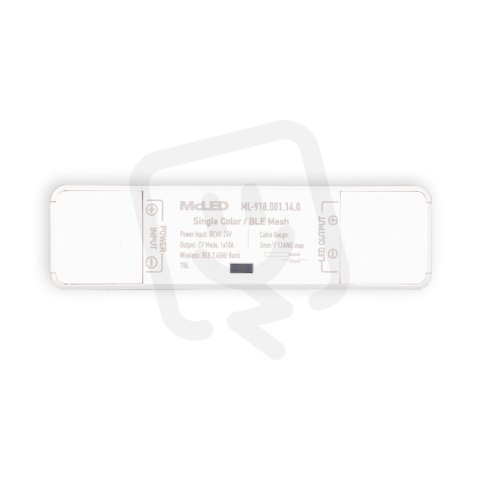 BLE Mesh přijímač pro jednobarevné LED pásky, 1x 10A, 6-24VDC, IP20