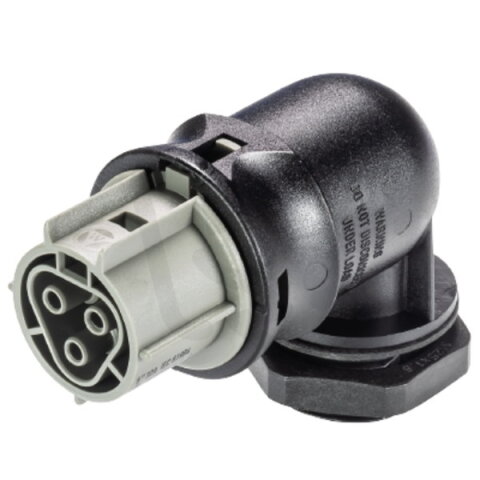 zásuvka vestavná gesis RST, 3-pól, šroubové svorky, M25, úhlová 90°, šedá