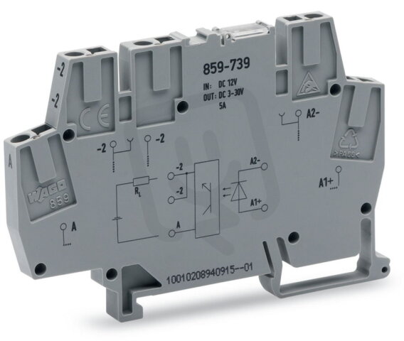859-739 Modul s optočlenem DC 12 V, Šedá