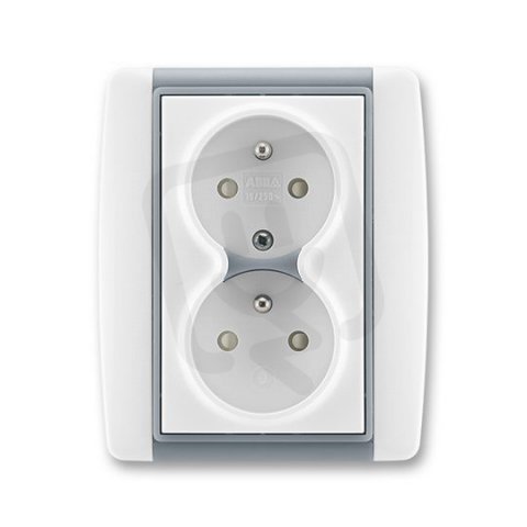 ABB Element 5512E-C02359 04 Zásuvka dvojnásobná chráněná s clonkami