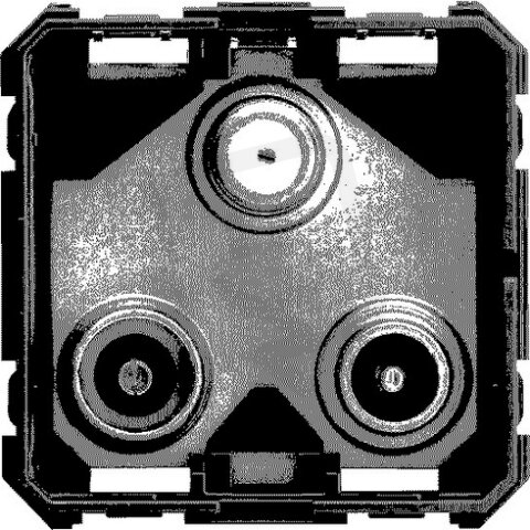 Přístroj zásuvky TV-R-SAT (společný vstup) koncové gallery 45x45 mm WXF256
