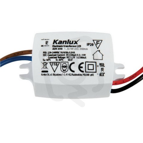 Elektronický transformátor ADI 350 1-3W pro napájení LED svítidel KANLUX 01440
