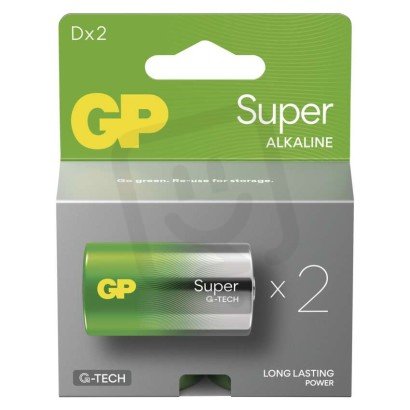 Alkalická baterie GP Super D (LR20) B01412