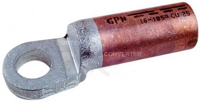 GPH 185x12 KU-ALU-M Cu-Al kabelové oko masivní