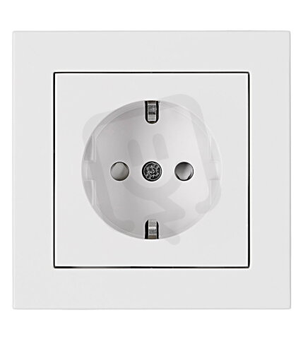 Set zásuvky SCHUKO bezpečnostní clonka, šroubové svorky,bílá SCHRACK EV106104B-