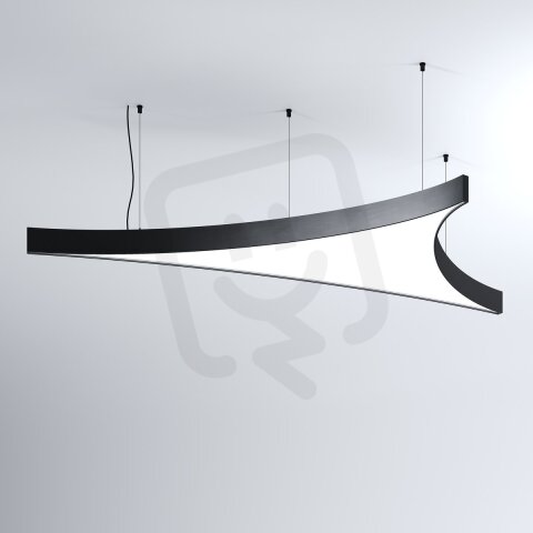 LED Svítidlo MI-SAIL-AL, 69W, 3000K, bez trafa, 24VDC, IP20, černá