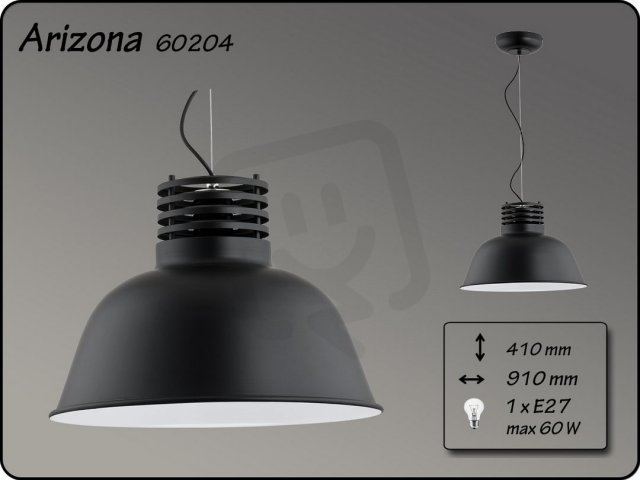 ARIZONA  svítidlo černá 1x60w E27 410mm