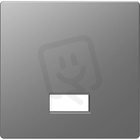 Klapka, Merten System D, s okénkem, stainless steel, plast MEG3350-6036