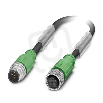Kabel snímače/akčního členu SAC-5P-M12MS/3-PUR/M12FS SH BK 1466148