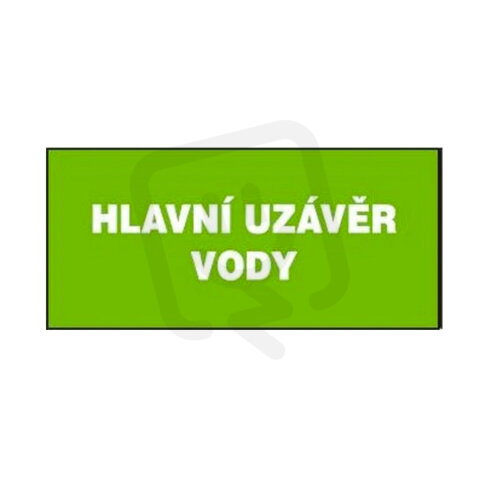 Tabulka plastová Hlavní uzávěr vody XTLINE TA17833