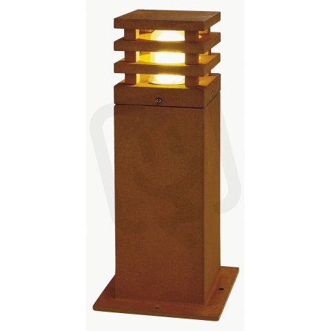 RUSTY SQUARE 40 venkovní stojací lampa LED 3000K hranatá rezavé ocel 12/12/40