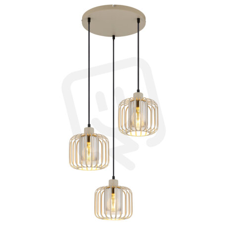 Závěsné svítidlo ALFRED písková 3xE27, max. 40W 230V GLOBO 15758-3H