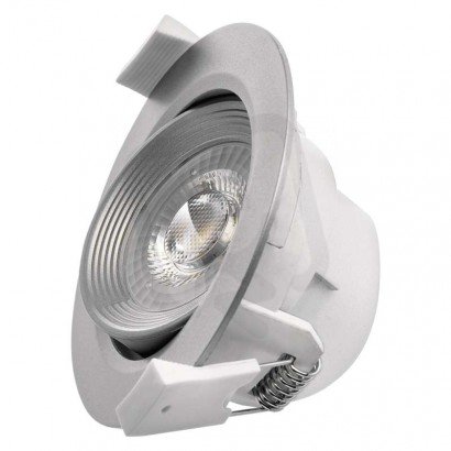LED bodové kruhové svítidlo spotlight 7W 500LM WW stříbrné ZD3630 teplá bílá