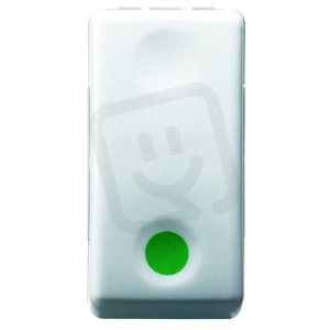 SYSTEM Modul tlačítka 1M 1pól. NO+volit.NC 10A, start, bílá GEWISS GW20522