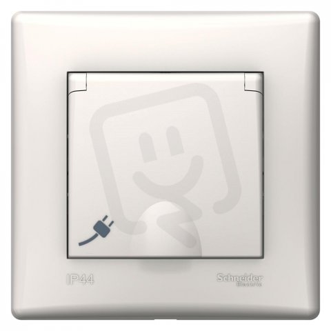 Sedna Zásuvka s víčkem, IP44, Cream SCHNEIDER SDN2890323