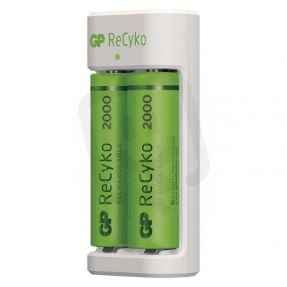 Nabíječka baterií GP Eco E211 + 2× AA ReCyko 2000 B51214